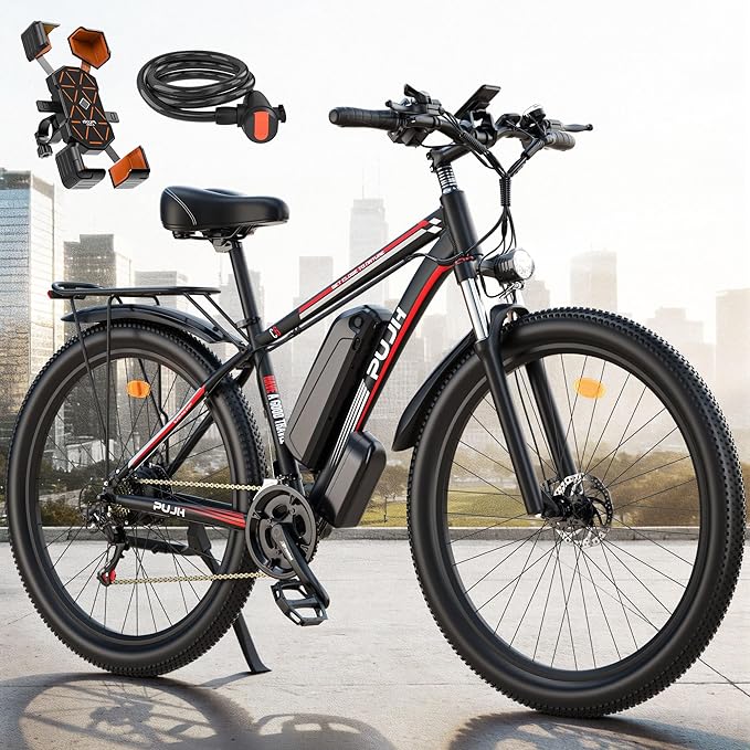 2000w Electric Bike for Adults PU1,Max 34 MPH Speed Up to 80 Miles Range,29" Tire with 48V 17.5Ah Removable Battery,Fast CityCommuter Electric Bicycles for Mountain RoadSand Snow for Men Women
