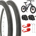 2-Pack Mountain Bike Tires & Inner Tubes Set 20X 1.75-2.125 Folding Puncture-Resistant Replacement Tires with Pair 1.75-2.125 Inner Tubes & Tire Levers for MTB Off-Road Bikes