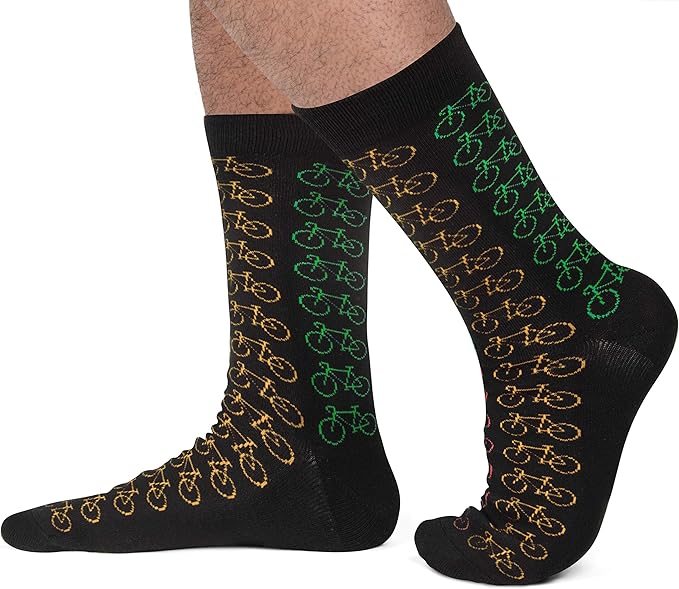 Lavley Bike Socks - Gifts for cyclists and mountain bikers - Fun holiday or birthday gift - Great stocking stuffer
