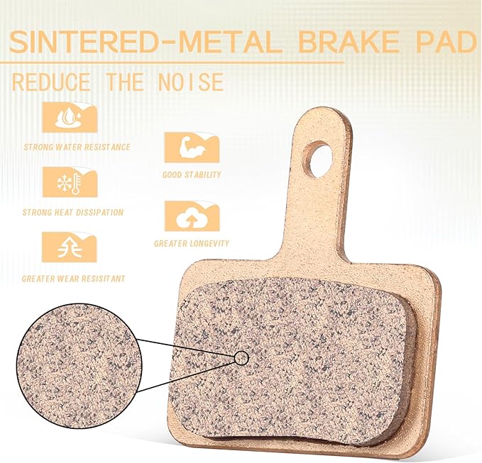 BUCKLOS Bike Disc Brake Pads for TRP Tektro Shimano MT200 Deore Br-M575 M525 M515 T615 T675 M505 M495 M486 M485 Ridstar Q20,Bicycle Disk Brakes Pads for Mountain Bike/Electric Bike/Road/Scooter/Ebike