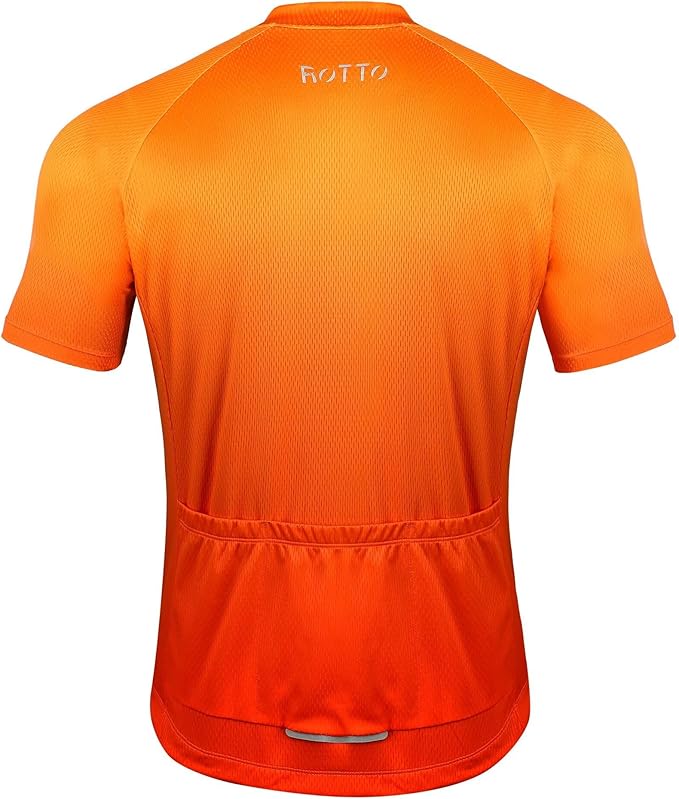 ROTTO Cycling Jersey Mens Bike Shirt Short Sleeve Gradient Color Series