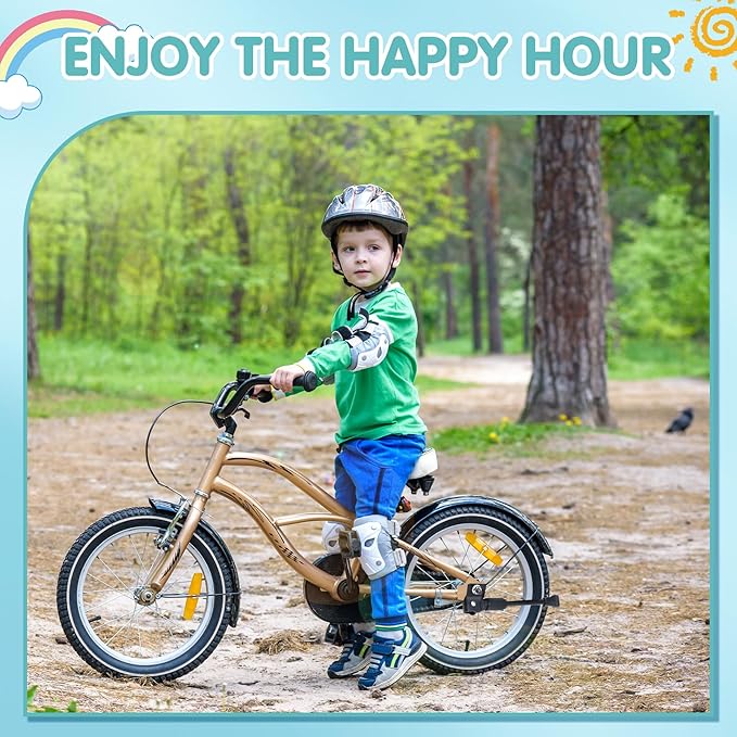 LEICHTEN Kickstand for Kids Bike, Kids Bike Kickstand for 12/14/16/18/20 Inch Wheel Children's Bicycle Single-Side Kick Stand Rear Mount Bikes Support Racks for Girls and Boys Bike, Non-adjustable