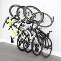 WheelRest Bike Hook, No-Lift Garage Wall Mount, Vertical Bicycle Storage Rack, Adjustable Bike Hanger for MTB, Road, eBike, 4 Pack