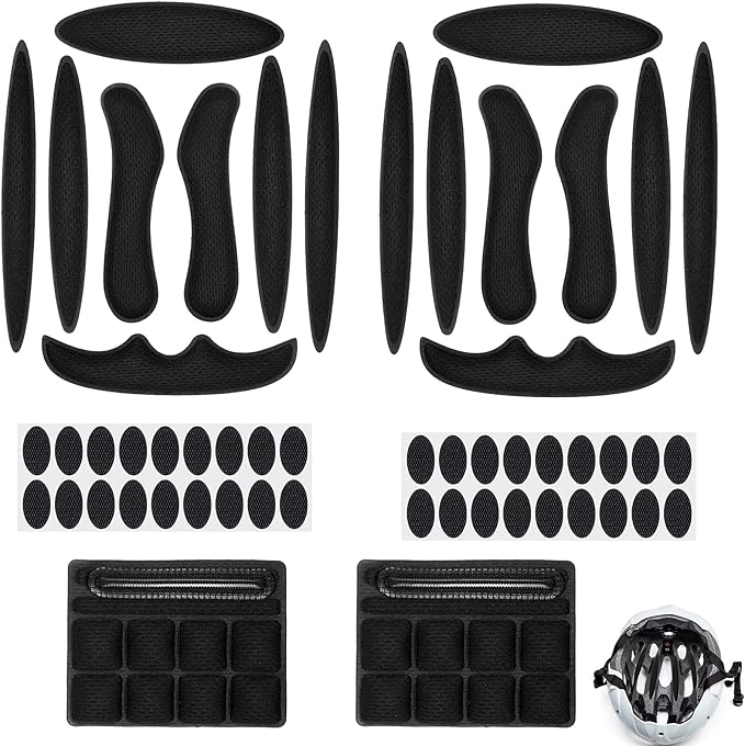 2 Set Helmet Padding Inserts,Helmet Pads,Universal Bike Helmets Pads,Replacement Motorcycle Helmets Padding,for Scooter Skateboard Bike Motorcycle Cycling Sport