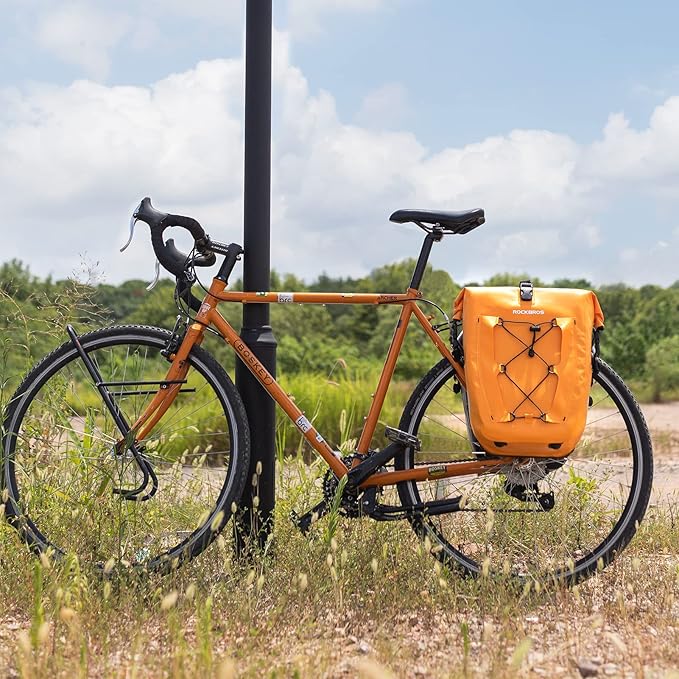 ROCKBROS Bike Panniers Waterproof Bike Rear Rack Bag Max 30L Large Capacity Bike Rear Panniers for Cycling Traveling Commuting 2 Pack