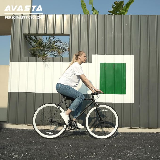 AVASTA Single-Speed Fixed Gear Urban Commuter Fixie Bike Flip Flop Hub Bicycle, Multiple Colors