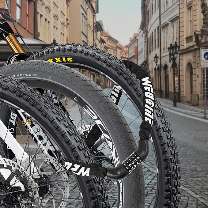 Bike Lock with Numbers and high Security Level, Bike Chain Lock, Bicycle Locks, 5 Digit Combination Lock for Bike, Bicycle, Scooter, Motorcycle, Door, Gate, Fence