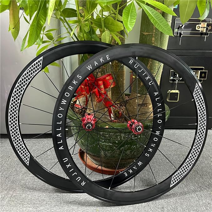 Road Bike Carbon Wheels 700C 30/40/50mm Double Layer Bike Rim Aluminum Alloy Quick Release C/V/Rim-Brake Bike Wheels 7-12 Speed Wheelsets