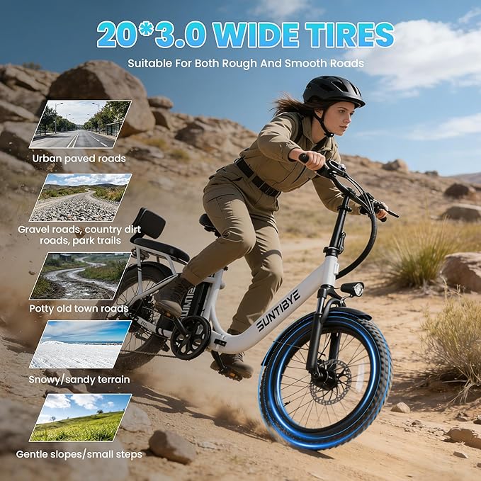 Electric Bike for Adults and Teens, Ebike, Electric Bicycle Mountain Dirt Bike Fat Tire Electric Bike, Multi-Funtional Bike for Work, School, Commute, Off-Road