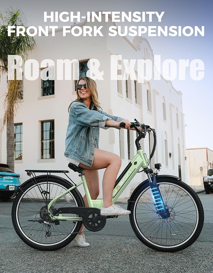Jasion Roamer/ST/YC1 Electric Bike for Adults, 26" Commuter Ebike 1200W 528WH Removable Battery, 28MPH 62miles, Electric Bicycles for Women/Man, UL2849 Certified