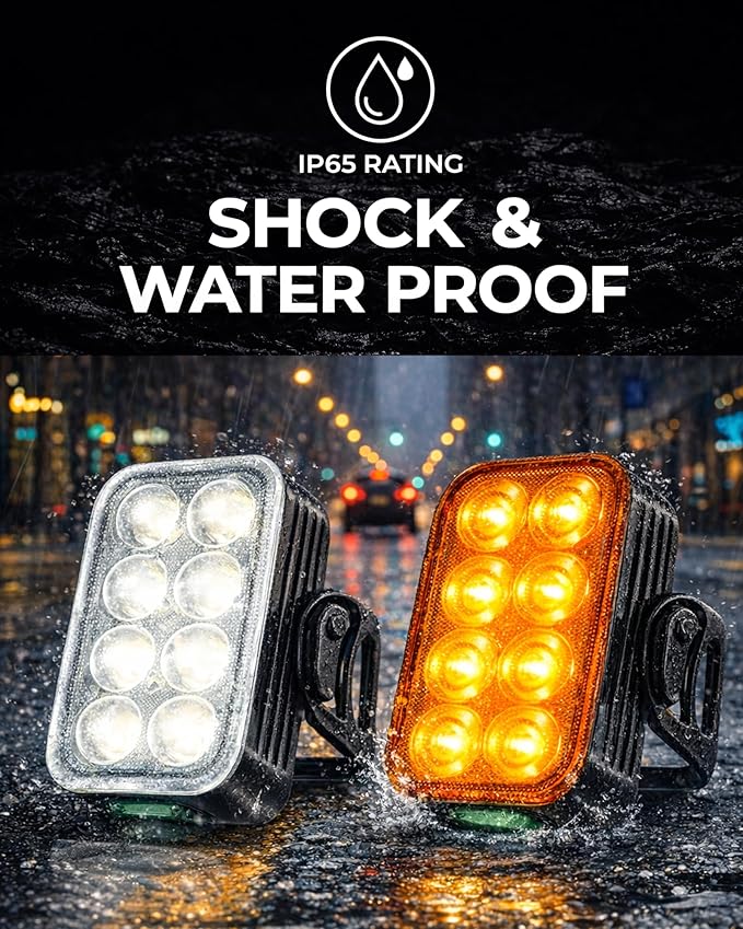2026 NP-MAX Bike Lights Slim USB-C Rechargeable Front and Back Lights, Front & Rear Taillight Set, Bicycle Light Safety, Mini Bike Light LED, Ebike Riding Accessories, Waterproof, Visible Day & Night