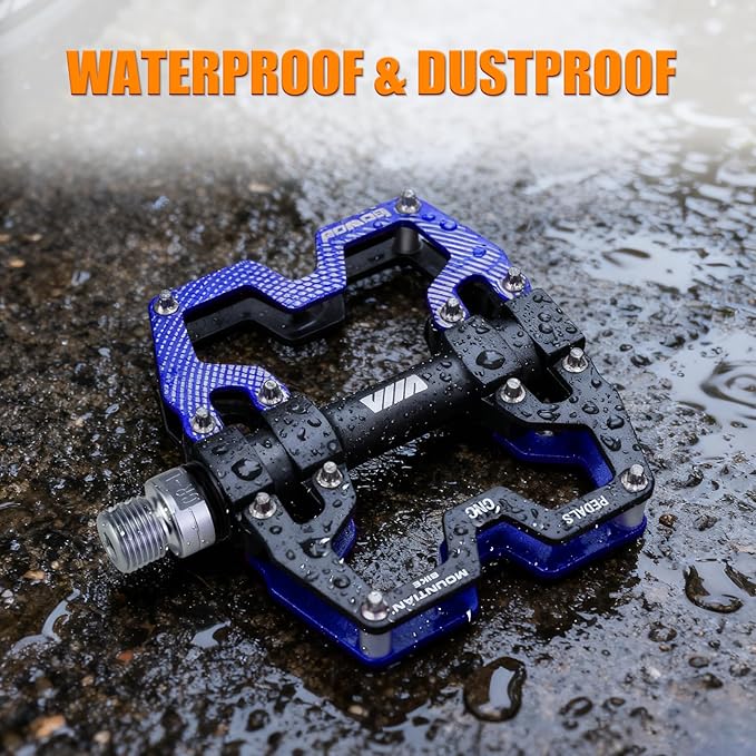 Bike Pedals 9/16" Lightweight Non-Slip Bicycle Platform Pedals - Fits Most Adult Bikes & Mountain Bikes &MTB, Road Bikes and Slip-Resistant Design