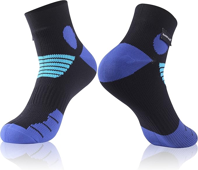 RANDY SUN Waterproof Socks, Unisex Cycling/Hunting/Fishing/Running Ankle Socks 1&2 Pair