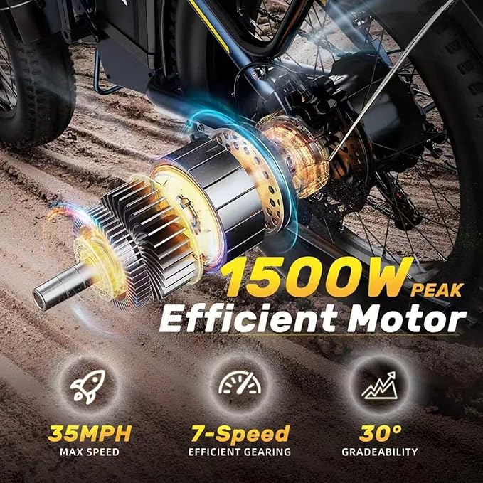 Folding Electric Bike for Adults and Seniors, 1000W Motor 48V 20AH Battery 30MPH 80 Miles, 20" Fat Tire All Terrain Ebike, 7-Speed Commuter E Bike, Step-Thru Electric Bicycle for Women and Teens