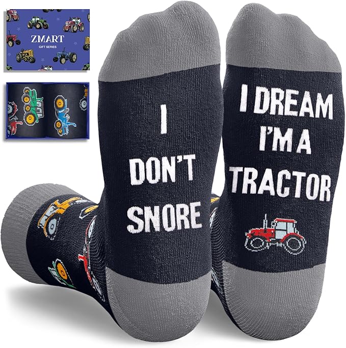 Zmart Funny Transportation Gifts - Race Car Train Motorcycle Tractor Bike Socks for Adult