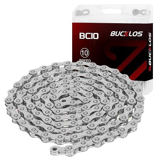 BUCKLOS 6/7/8/9/10/11/12 Speed Bike Chain, High Performance Lightweight Bicycle Chains for Road Bike/Mountain Bike/Ebike,Compatible with Shimano, SRAM, Campagnolo Silver/Gold