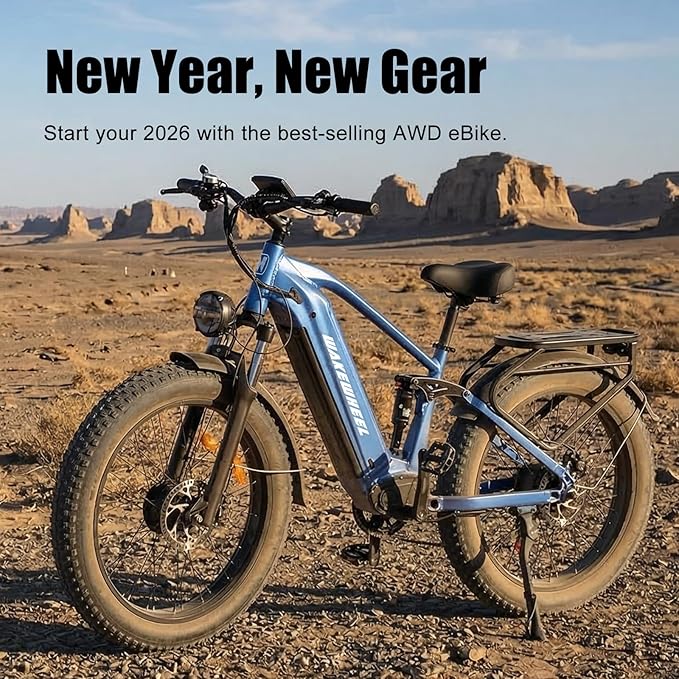 8000w Electric Bike for Adults, 60V 32Ah Battery Ebike, Fat Tire & Long Range Electric Bicycles, 210Nm Mountain Bike Full Suspension, Hydraulic Brake Electric Bicycle