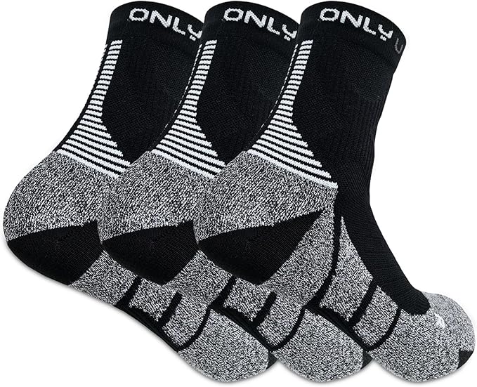 only U Quarter Running Socks – Premium Performance Moisture-Wicking Athletic Socks with Cushioned Anti-Blister Arch Support