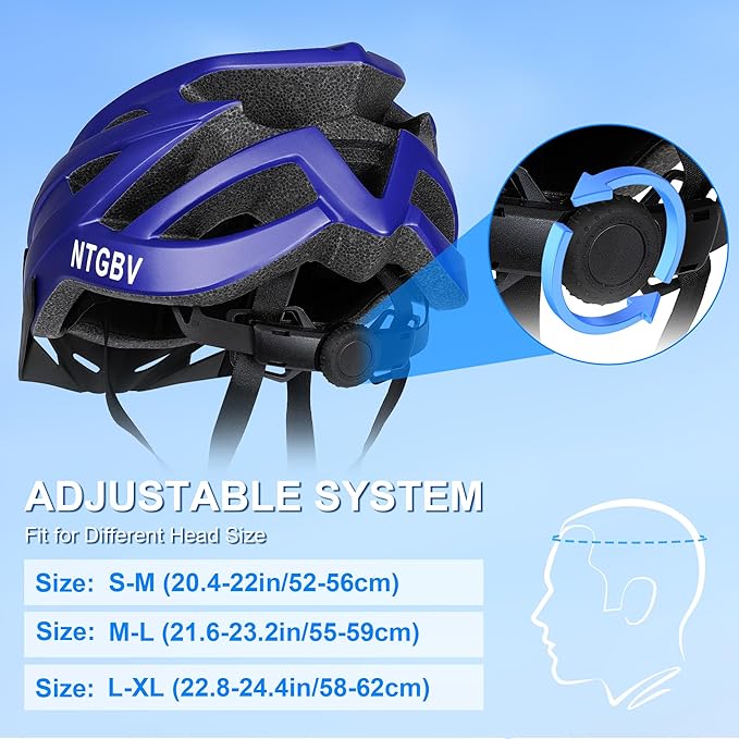 Adult Bike Helmet for Men/Women with Helmet Bag 2 Removable Moisture-Wicking Liners & Visors Lightweight Shockproof Adjustable Design CPSC 1203 & EN 1078 Safety Certified for Road/Commute/MTB