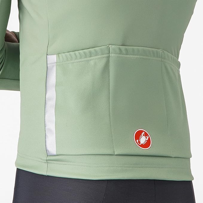 CASTELLI Men's Entrata Thermal Jersey, Long Sleeve Zip Up Fleece Insulated Base Layer for Winter Road Cycling I Gravel Biking