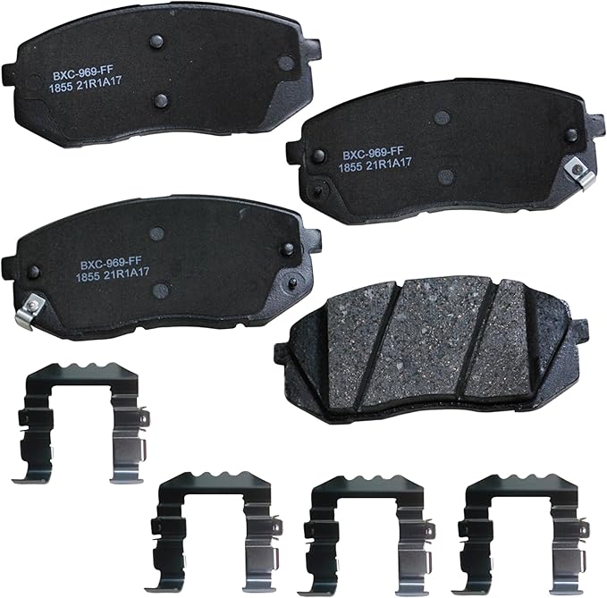 Bendix Premium SBC1855 Ceramic Front Brake Pads for select Hyundai Elantra GT, Kona, Sonata, Veloster, Kia Forte, Optima, Seltos, Soul, Soul EV