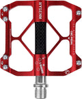HYSENM Mountain Bike Pedals Aluminum 9/16 Inch MTB Bicycle Pedals Wide Platform Flat Pedals, Lightweight Non Slip Bike Pedals Road Bike Adult
