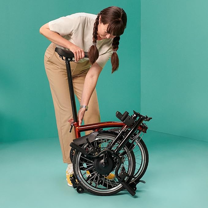 Brompton Electric Folding Bike for Adults C Line 4-Speed | Compact, Lightweight, Pedal-Assist Commuter E-Bike