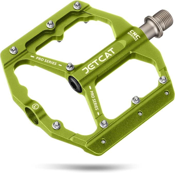 Mountain Bike Pedals Flat - MTB Pedals Flat, Bicycle Pedals, Road Bike Pedals, BMX Pedals, for BMX MTN Road Gravel EBike, Specialized Parts, Adults, Aluminum Metal Stamp 9/16"