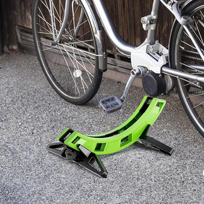 Bike Floor Stand - Adjustable Indoor Bike Display for Home | Scooter and Bicycle Parking Holder, Metal Construction, Space Saving Design, Ideal for Garage, Apartment or Workshop Storage