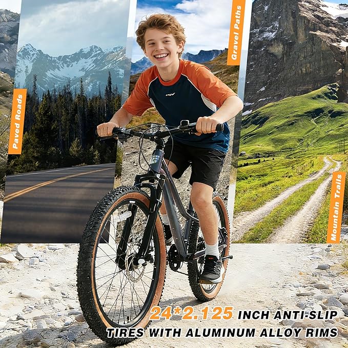 SPATIAL Mountain Bike, 20/24/26/27.5/29 inch Outdoor Cycling Bike,21/8 Speed Lightweight Aluminum Frame | Dual Disc Brakes,Adjustable Ergonomic Seat for Men Women Adult Teens