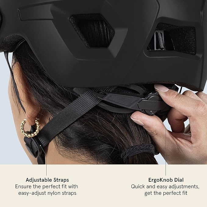 Retrospec Rowan Mountain Bike Helmet with Adjustable ErgoKnob Fit System - 14 Ventilation Ports, Removable Visor & EPS Foam Interior - Lightweight MTB Protection