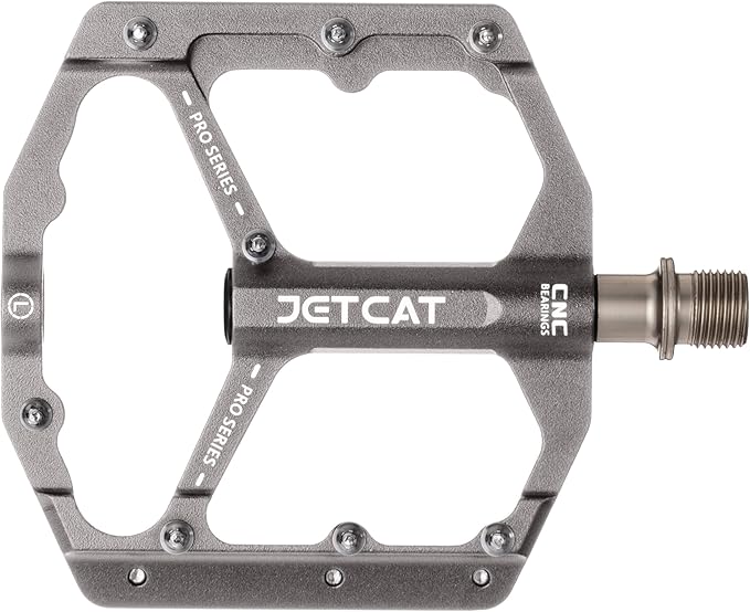 Mountain Bike Pedals Flat - MTB Pedals Flat, Bicycle Pedals, Road Bike Pedals, BMX Pedals, for BMX MTN Road Gravel EBike, Specialized Parts, Adults, Aluminum Metal Stamp 9/16"