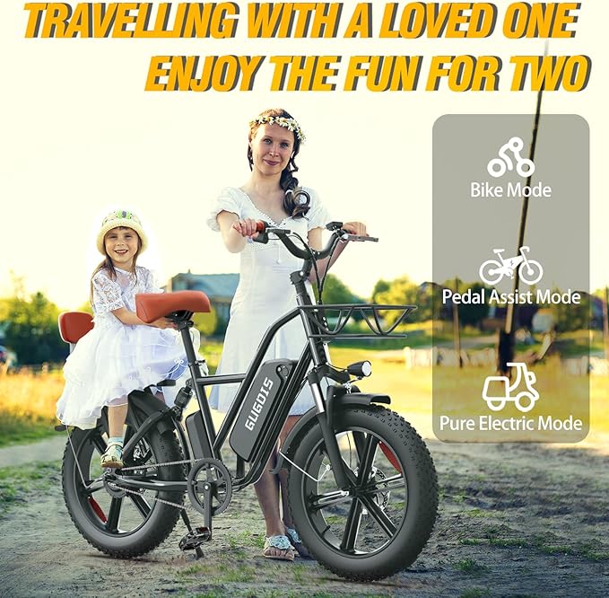 Electric Bike for Adults, 16"/20" Tire E-Bike with 750W/1000W Peak Motor, 48V Removable Battery, Up to 45/60 Miles Range & 28/30MPH, Folding Electric Bike for City and Outdoor Ride