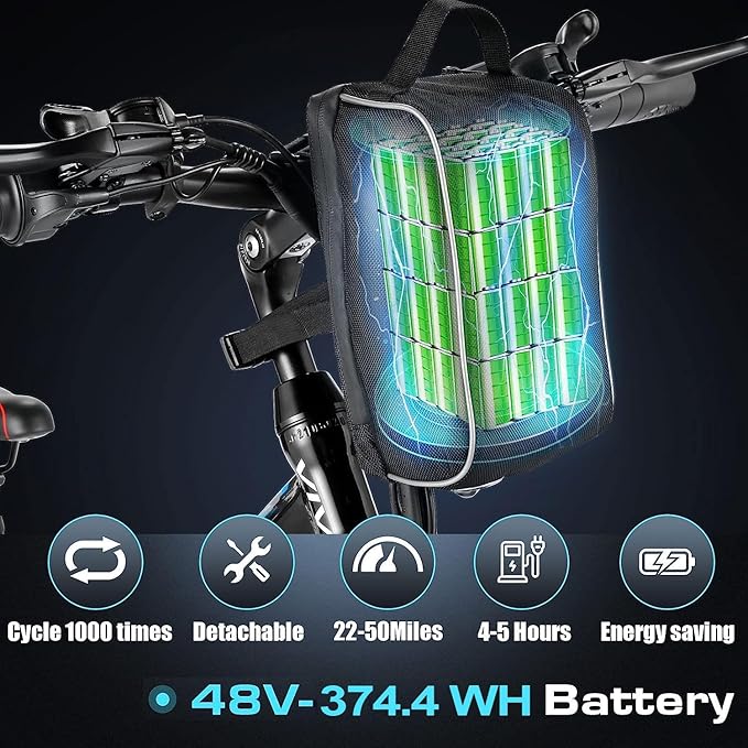 Vivi Electric Bike for Adults, 1000W Peak Folding Electric Mountain Bike 26'' Commuter Ebike 22MPH Foldable Ebike Adult Electric Bicycles with Battery, Dual Shock Absorber, SGS Certified to UL2849 | 750W Peak, Commuter Ebike, 22MPH, Removable Battery, ...