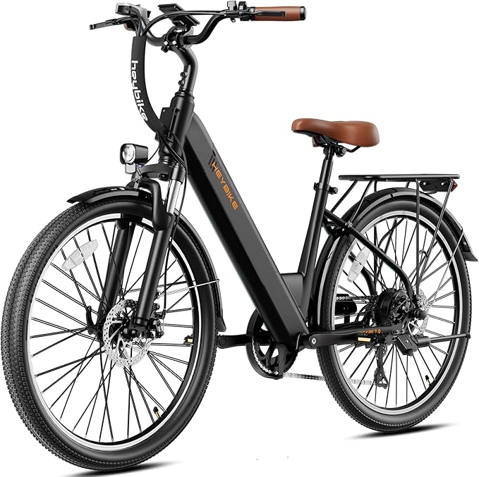 Heybike Cityscape 2.0 Electric Bike for Adults with 1200W Motor Peak, 468Wh Removable Battery, up to 50Miles 24MPH 26" Electric Commuter Bike with 7-Speed, UL Certified