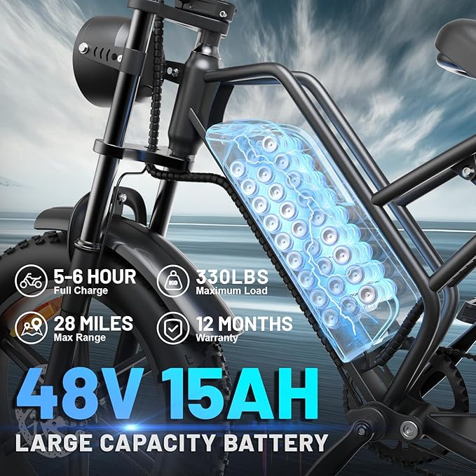 Fat Tire Electric Bike for Adults - UL2849 Certified, 48V Battery, Foldable & Non-Foldable Options, 30-40MPH, LCD Display, Urban Commuter Ebike