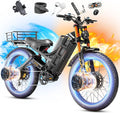eAhora 2026 Romeo Pro3/2 50/46Mph Ebike 5600/4000W Dual Motor 200+Miles Electric Bike for Adults, 52V/70Ah 60V/80Ah Long Range 26 * 4.0" Fat Tire Full Suspension Electric Mountain Bike