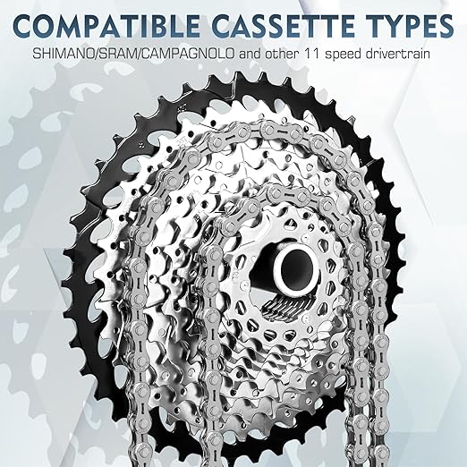 BUCKLOS 6/7/8/9/10/11/12 Speed Bike Chain, High Performance Lightweight Bicycle Chains for Road Bike/Mountain Bike/Ebike,Compatible with Shimano, SRAM, Campagnolo Silver/Gold