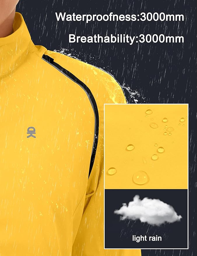 Little Donkey Andy Women's Lightweight Waterproof Cycling Jacket with Removable Sleeves for Biking Running Golf