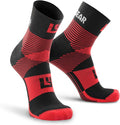 Crew Length Trail Running Socks, Quick-Drying Mid-Calf Socks with Arch Support, Sweat-Resistant, Breathable Athletic Socks