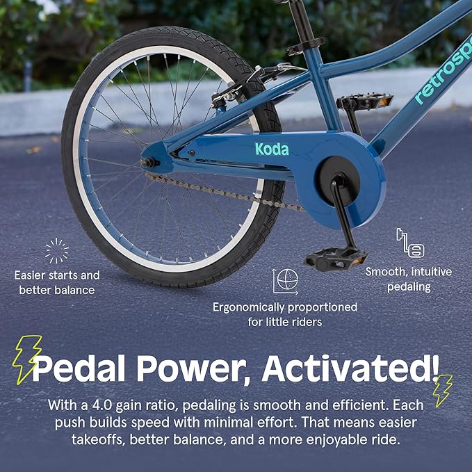 Retrospec Koda Plus Kids Bike for Boys & Girls Ages 6-8 Years - 20" Children's Bicycle, Adjustable Seat & Handlebars