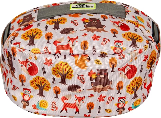Kids Bike Basket,Durable Front Frame Bicycle & Scooter Basket Bag,Waterproof Fabric Bicycle Handlebar Bag for Boys, Girls, Toddlers with Zipper Mesh Lip (Beige Animal)