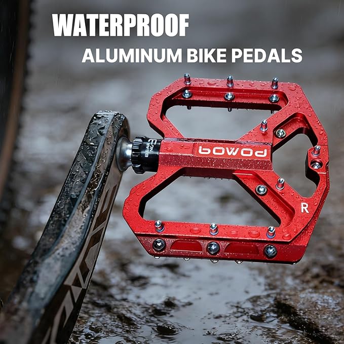Bike Pedals 9/16" Lightweight Non-Slip Bicycle Platform Pedals - Fits Most Adult Bikes & Mountain Bikes &MTB, Road Bikes and Slip-Resistant Design
