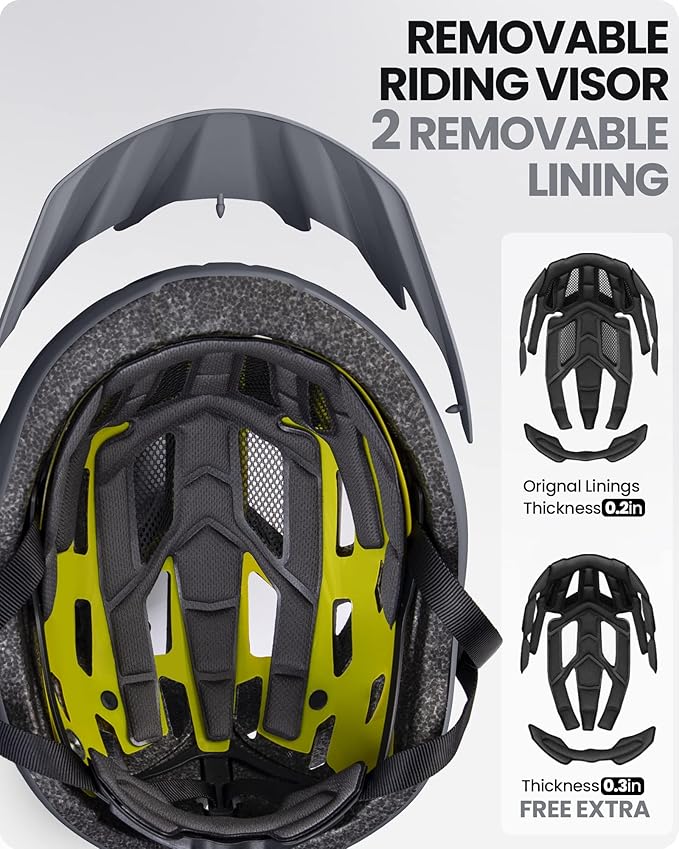 OutdoorMaster Gem Recreational MIPS Cycling Helmet - Two Removable Liners & Ventilation in Multi-Environment - Bike Helmet in Mountain, Motorway for Youth & Adult