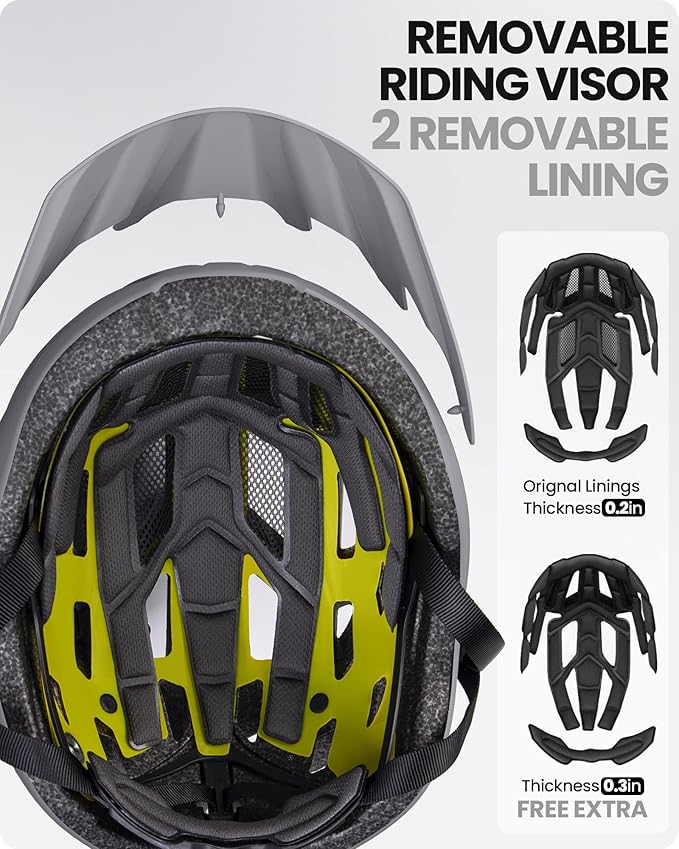 OutdoorMaster Gem Recreational MIPS Cycling Helmet - Two Removable Liners & Ventilation in Multi-Environment - Bike Helmet in Mountain, Motorway for Youth & Adult