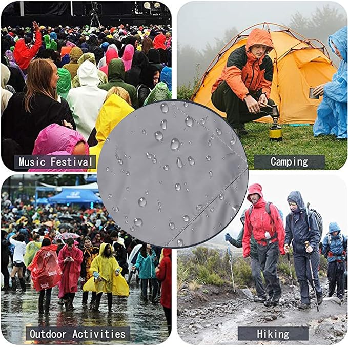 Women's Raincoats Lightweight Waterproof Windproof Adjustable Windbreaker Rain Jackets Hooded with Pockets S-XXL