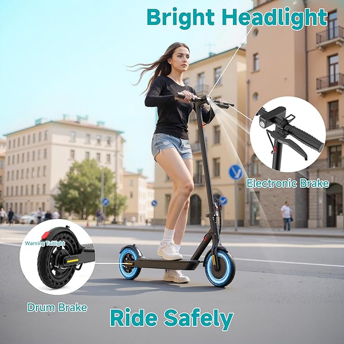 8.5" E Scooter for Adults 19/22 MPH 350/500W Motor 187.2/288.6/441WH Battery, Motorized Scooter Up to 22 Miles Range, Foldable Bearing 265 LBS/APP Control