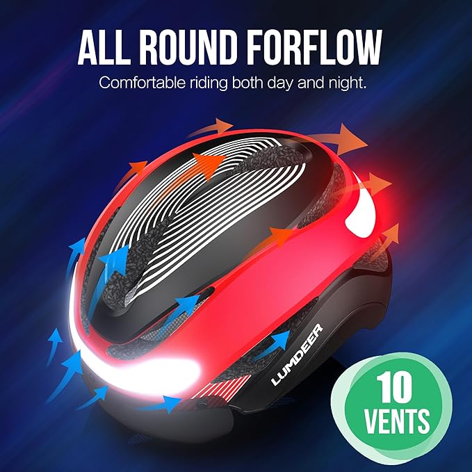 LUMDEER Smart E-bike Helmet with Remote Controlled Turn Signals, Electric Scooter Helmet for Adults with Front & Rear LED Lights, Bike Helmet with Photochromic Visor & Auto Brake Light for Men & Women