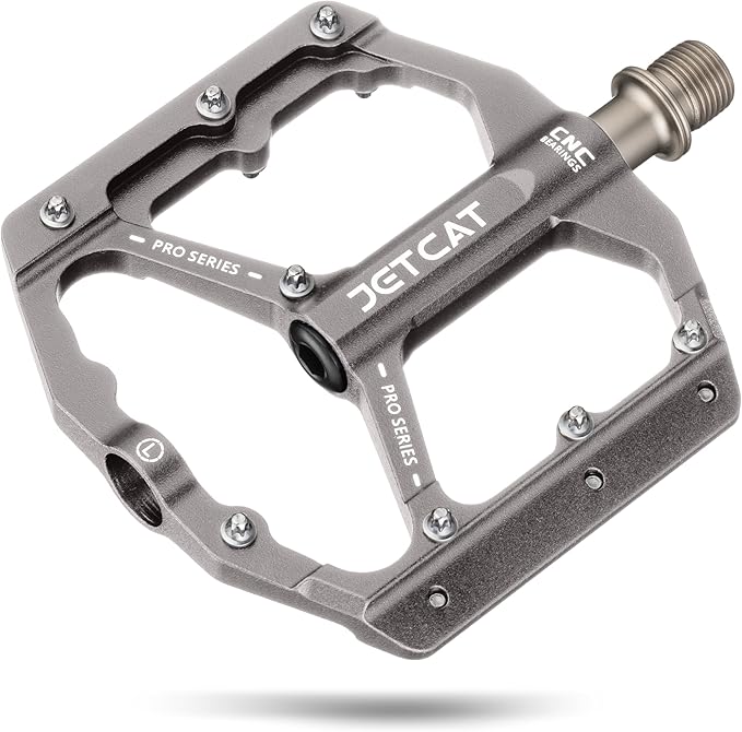 Mountain Bike Pedals Flat - MTB Pedals Flat, Bicycle Pedals, Road Bike Pedals, BMX Pedals, for BMX MTN Road Gravel EBike, Specialized Parts, Adults, Aluminum Metal Stamp 9/16"