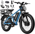 Apex 50 Electric Bike Dual Motor for Adults (CA Immediate-De'livery) 52V 25AH/48V 25AH, 26" Fat Tires Full Suspension 35MPH/100Mile, Hydraulic Brake
